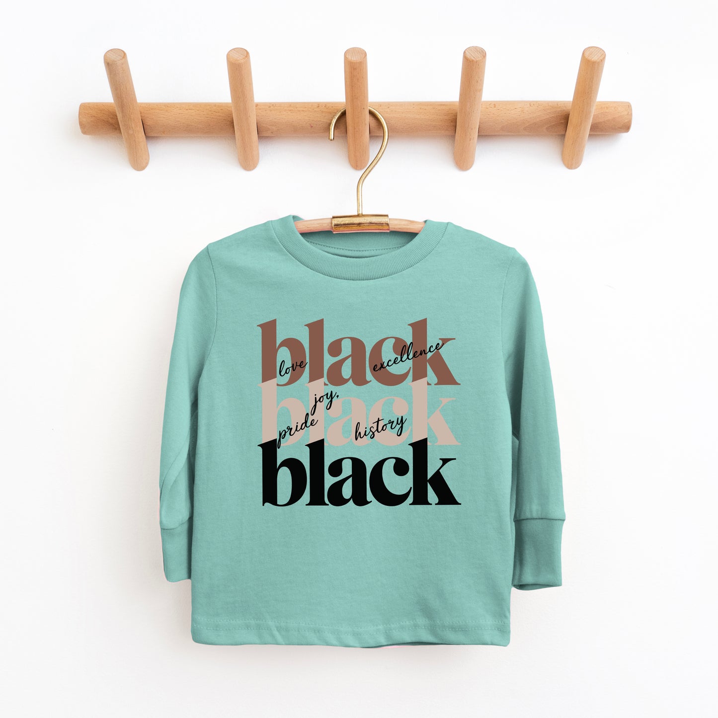 Black History Stacked | Toddler Graphic Long Sleeve Tee