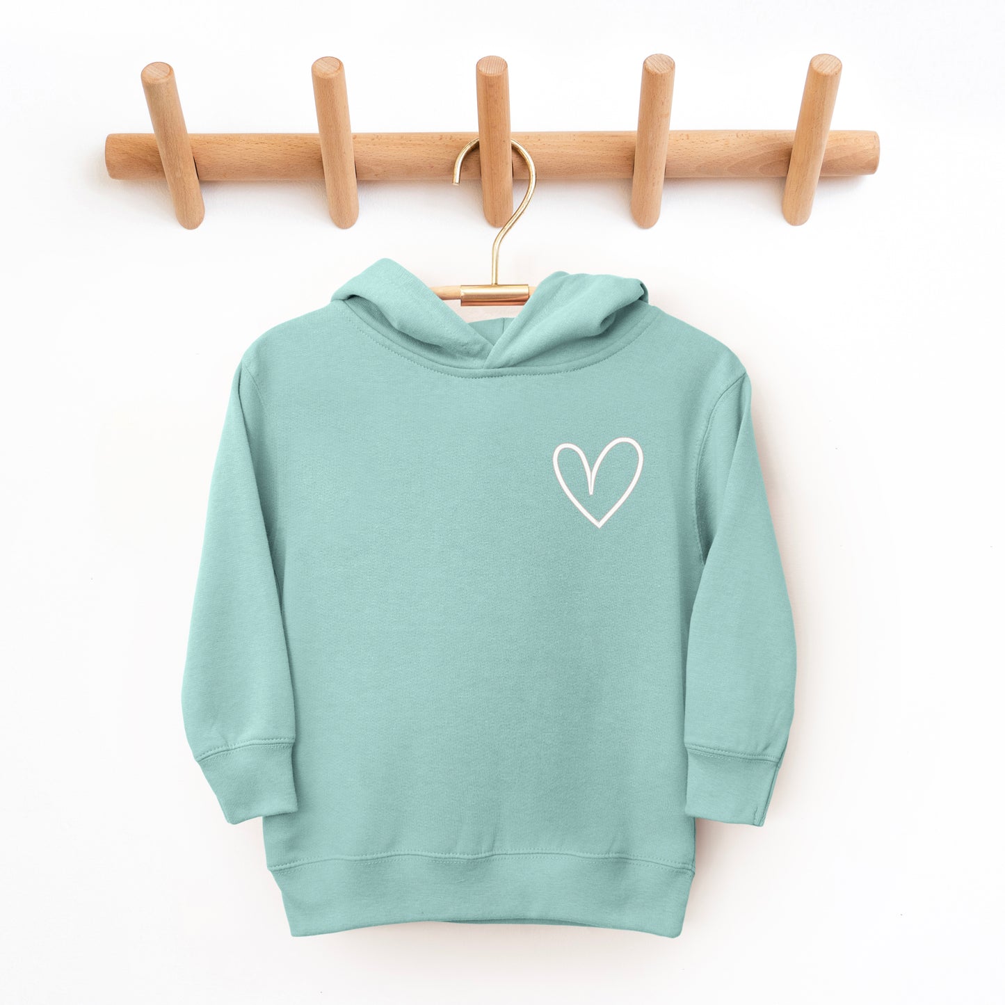 Embroidered Hand Drawn Heart | Toddler Graphic Hoodie