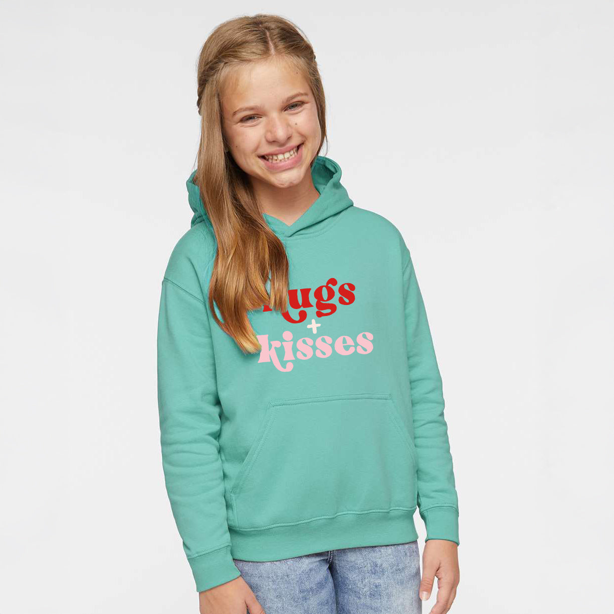 Hugs And Kisses | Youth Graphic Hoodie