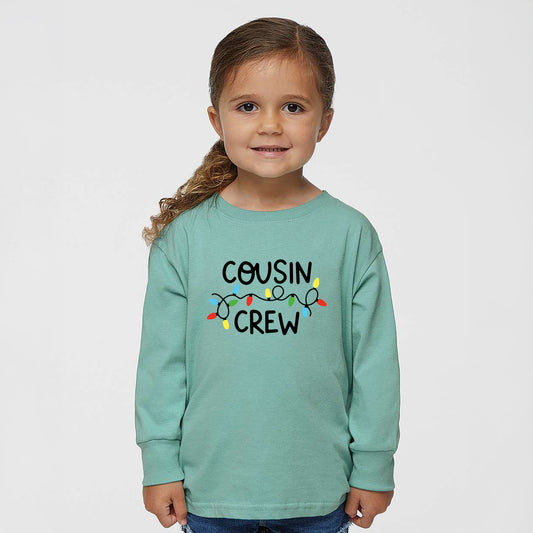 Cousin Crew Lights | Toddler Graphic Long Sleeve Tee