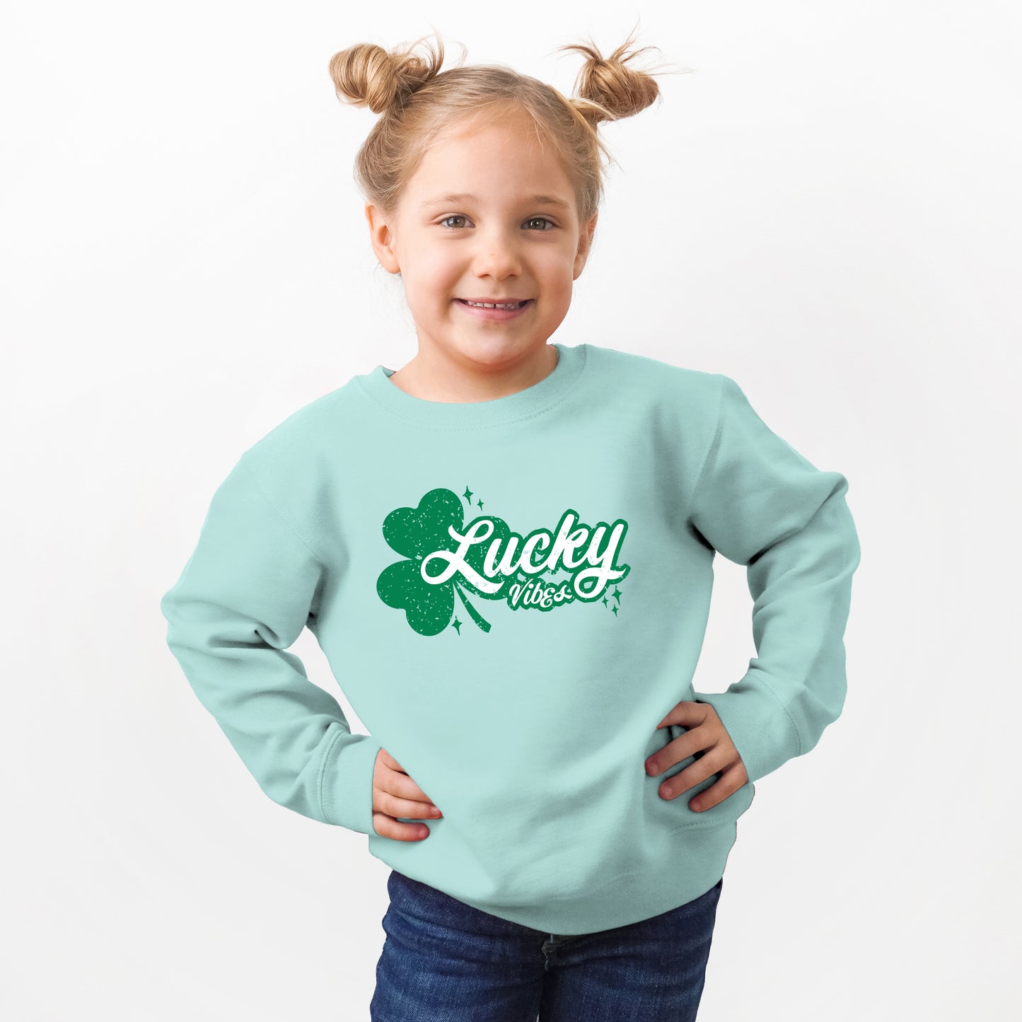 Lucky Vibes Clover | Toddler Graphic Sweatshirt