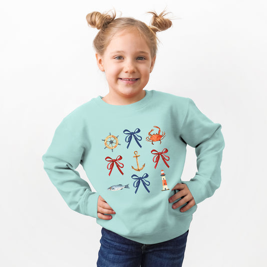 Coquette Nautical Collage | Toddler Graphic Sweatshirt