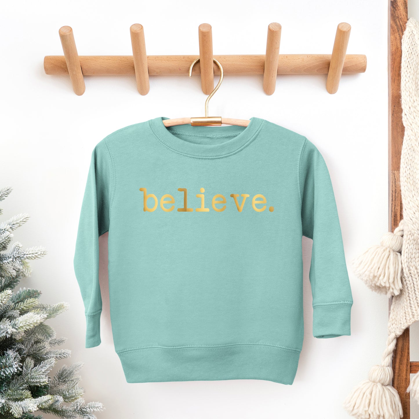 Believe Puff Print | Toddler Graphic Sweatshirt