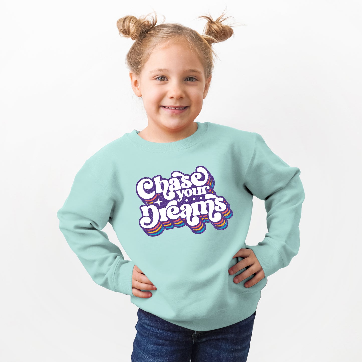 Chase Your Dreams Retro | Youth Ultra-Soft Graphic Sweatshirt