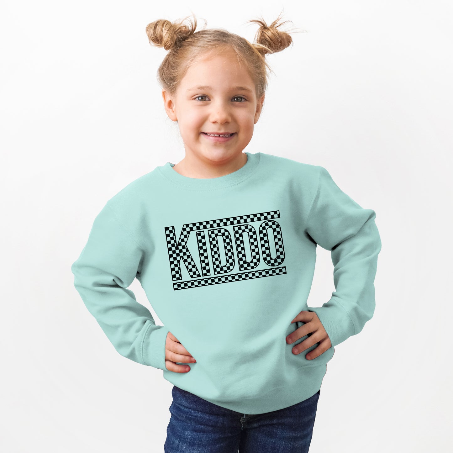 Kiddo Checkered | Toddler Graphic Sweatshirt