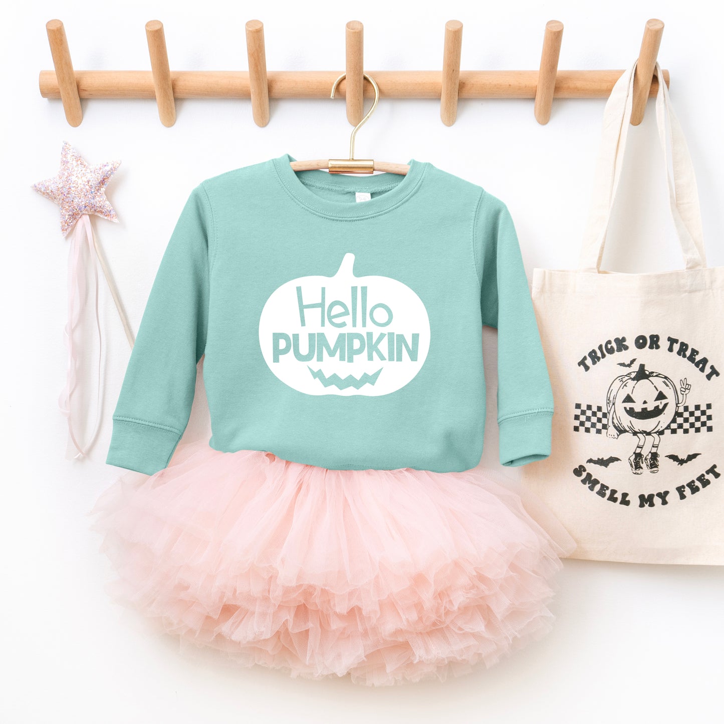 Hello Pumpkin Face | Toddler Graphic Sweatshirt