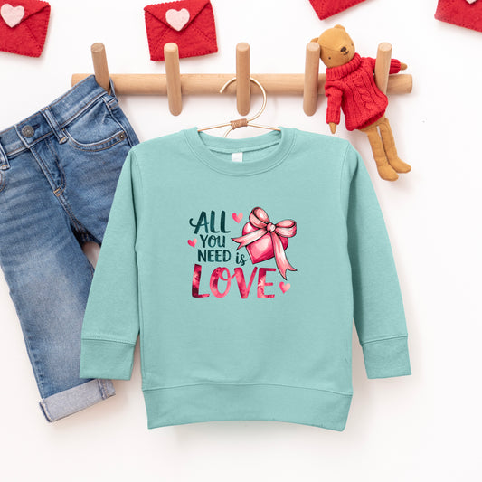 All You Need Is Love Coquette | Youth Ultra-Soft Graphic Sweatshirt