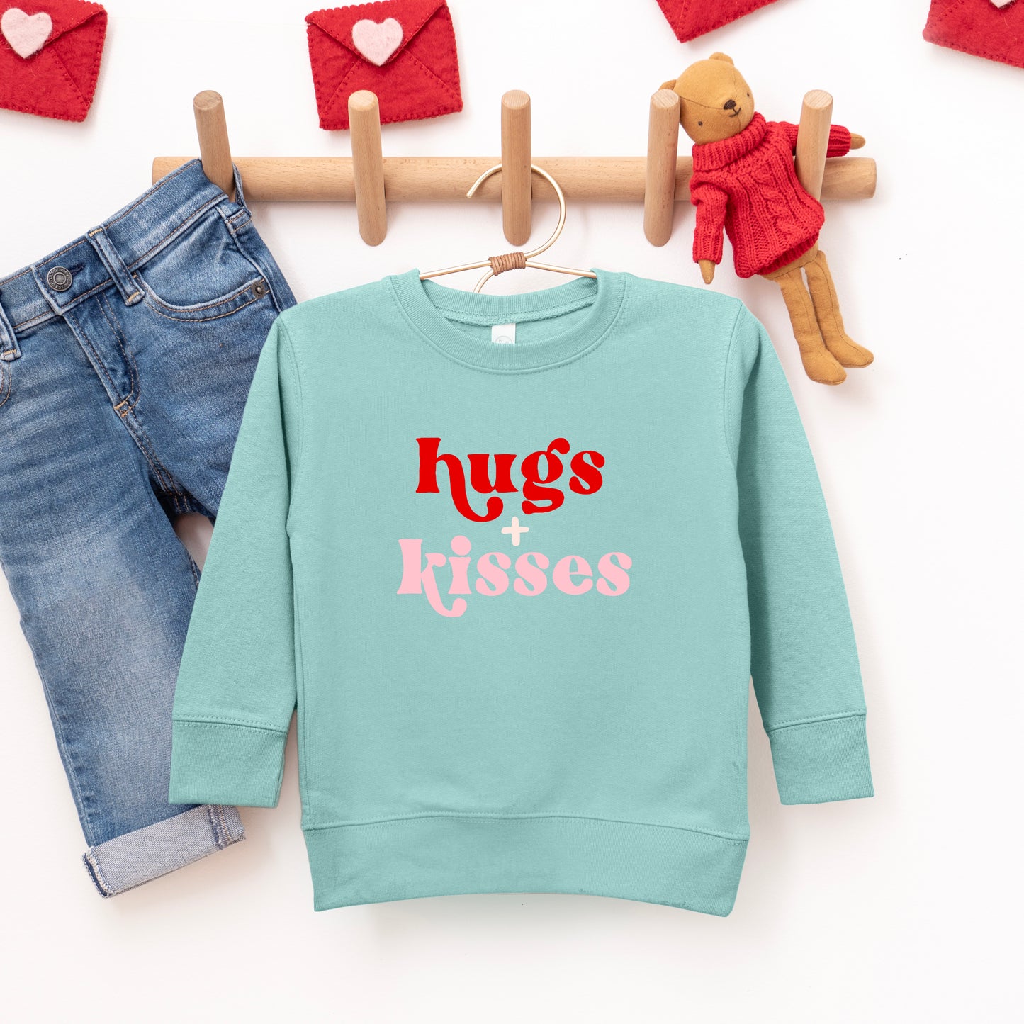 Hugs And Kisses | Youth Ultra-Soft Graphic Sweatshirt