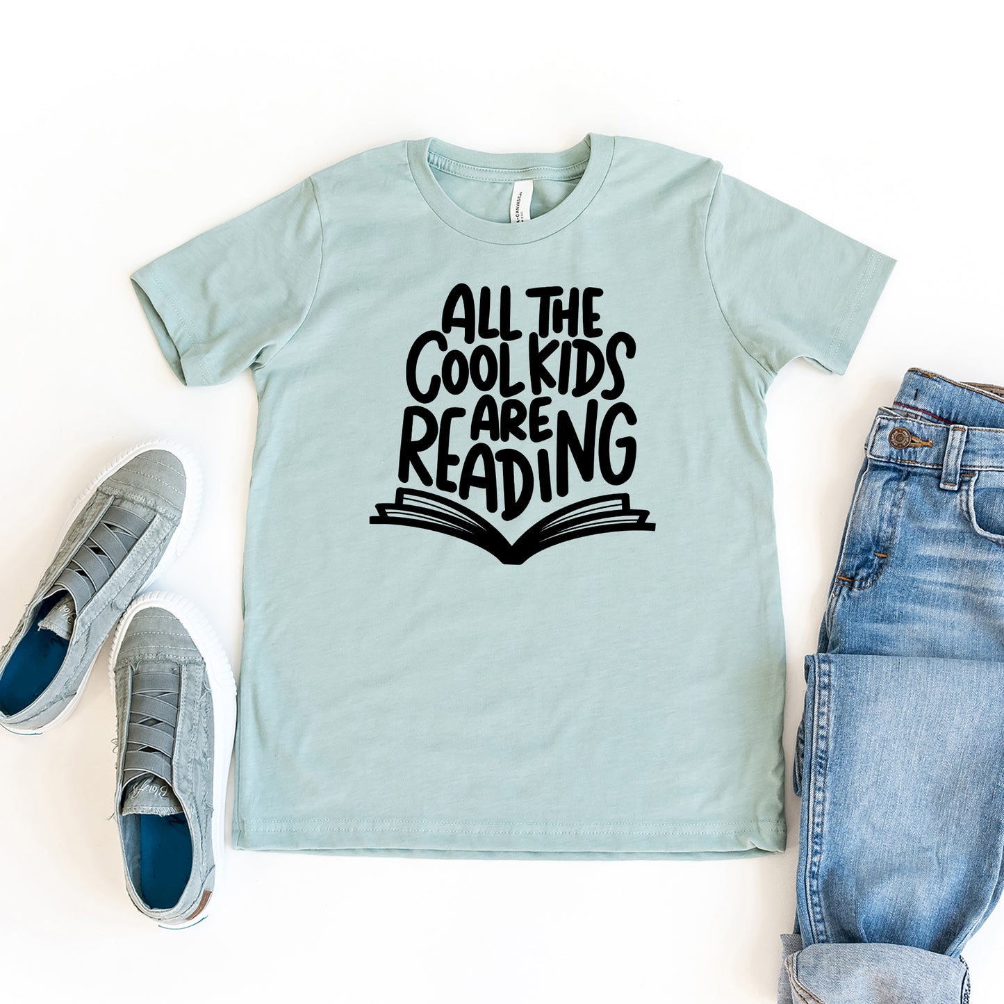 All The Cool Kids Are Reading | Youth Graphic Short Sleeve Tee