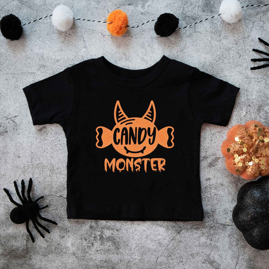 Candy Monster Horns Glitter | Toddler Graphic Short Sleeve Tee