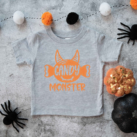 Candy Monster Horns Glitter | Toddler Graphic Short Sleeve Tee