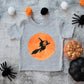 Watercolor Witch On Broom | Toddler Graphic Short Sleeve Tee