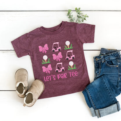 Let's Par Tee Coquette | Toddler Graphic Short Sleeve Tee