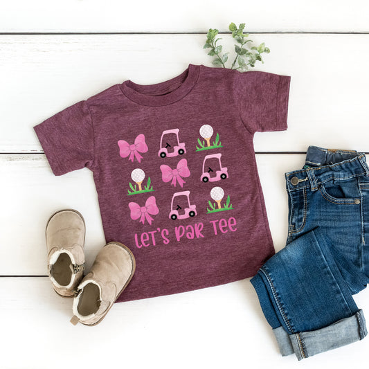 Let's Par Tee Coquette | Toddler Graphic Short Sleeve Tee