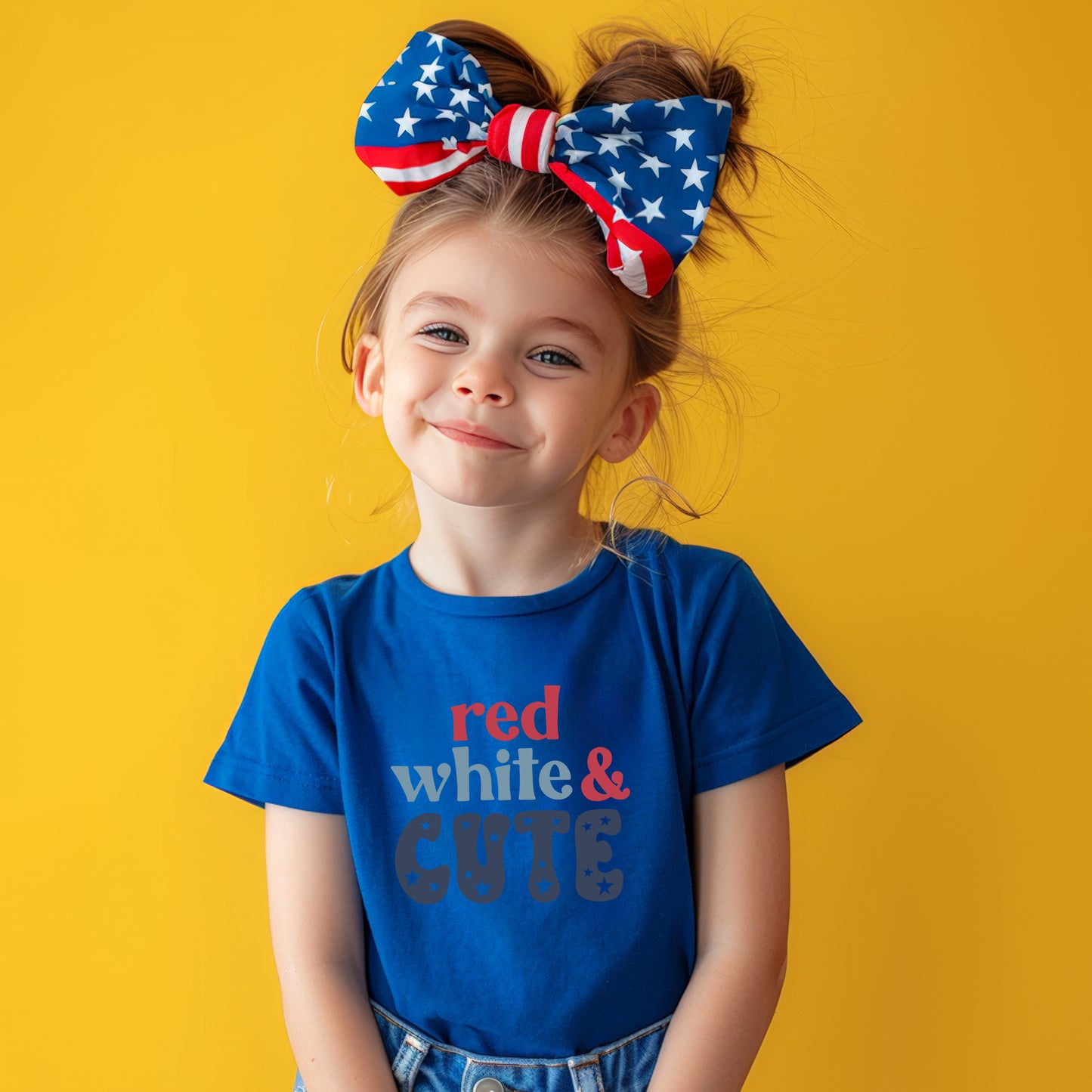 Red White And Cute Stars | Toddler Graphic Short Sleeve Tee