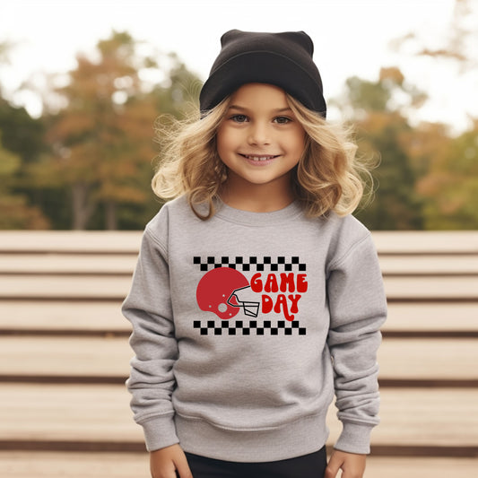 Checkered Game Day | Toddler Graphic Sweatshirt