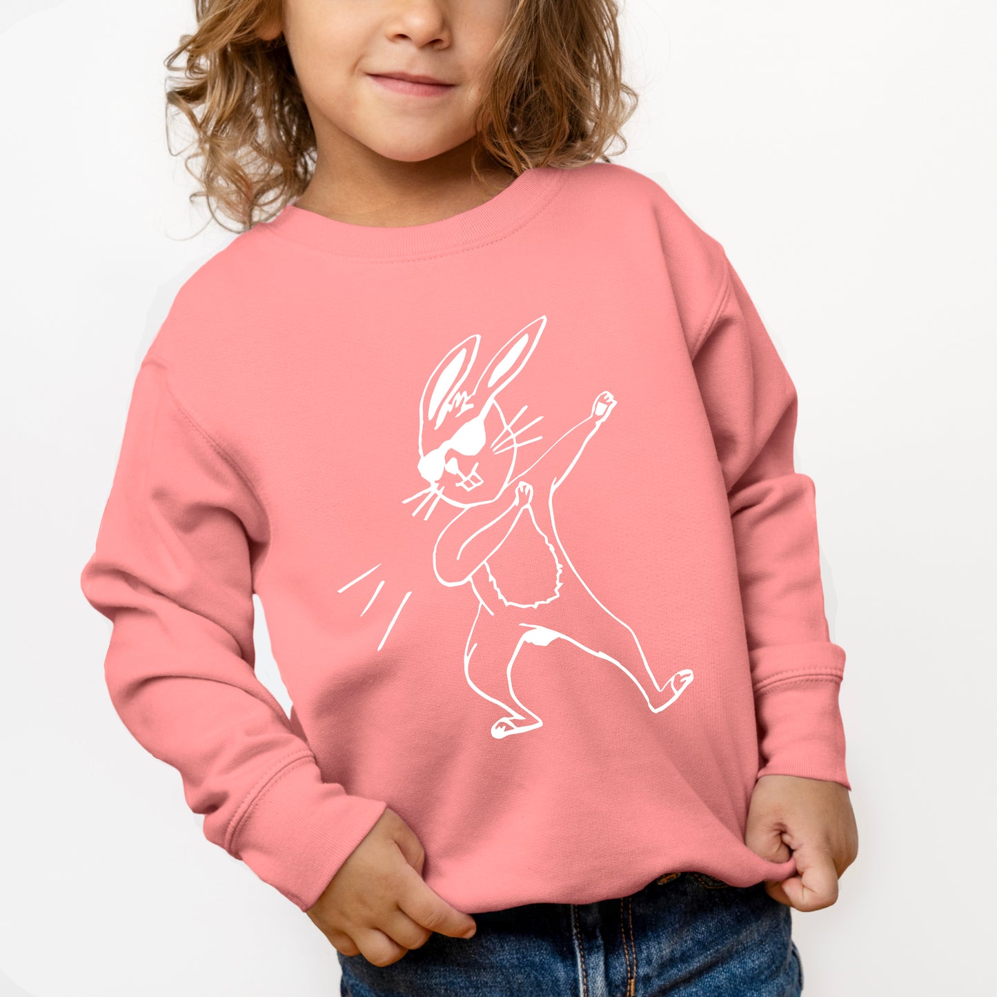 Dabbing Bunny | Toddler Graphic Sweatshirt