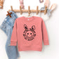 Don't Worry Be Hoppy Smiley Bunny | Toddler Graphic Sweatshirt