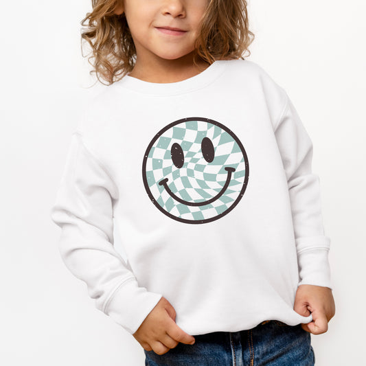 Checker Board Smiley Face | Toddler Graphic Sweatshirt