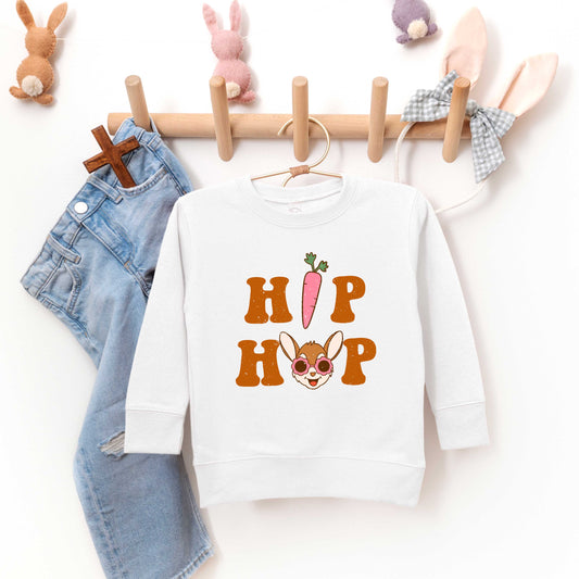 Hip Hop Bunny With Glasses | Toddler Graphic Sweatshirt