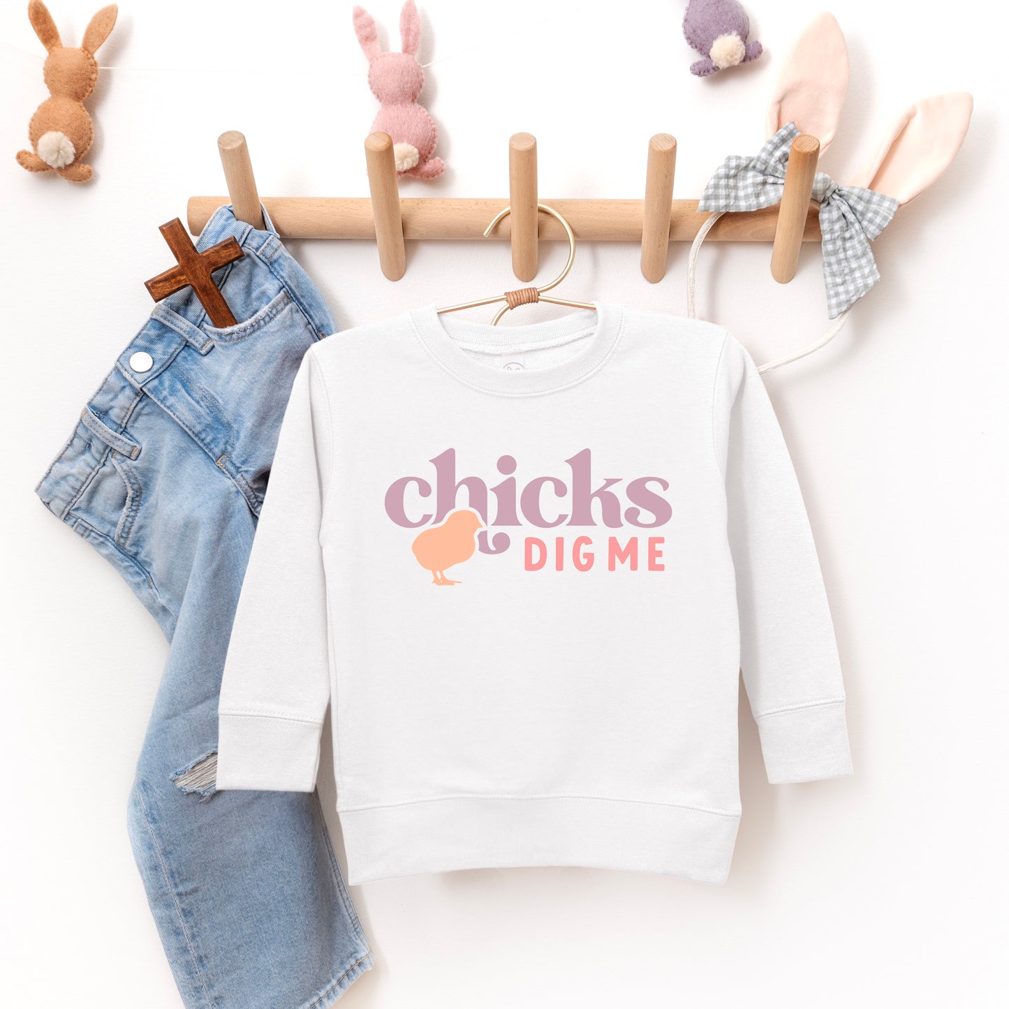 Chicks Dig Me | Toddler Graphic Sweatshirt