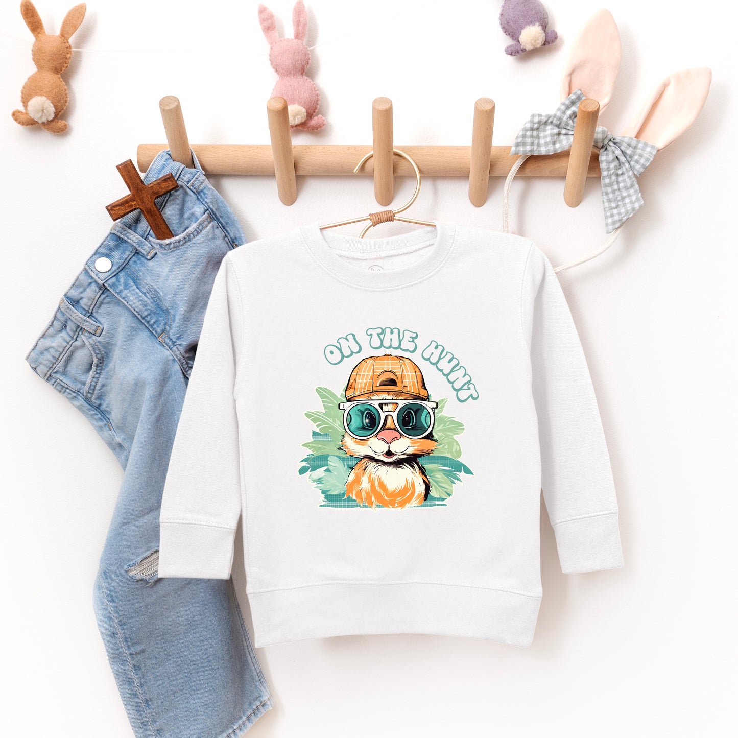 On The Hunt Bunny | Toddler Graphic Sweatshirt