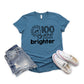 100 Days Brighter | Toddler Graphic Short Sleeve Tee