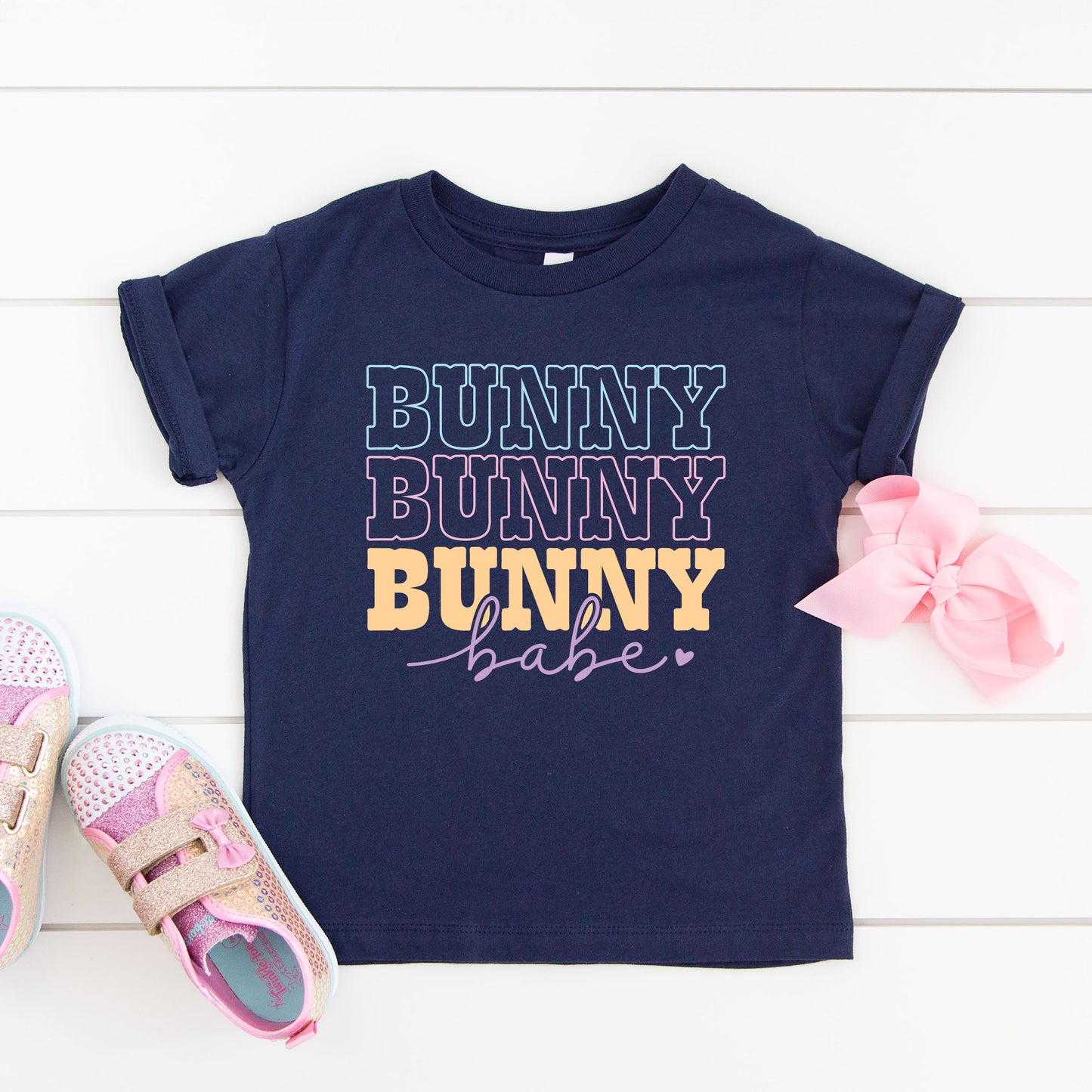 Bunny Babe Cursive | Toddler Graphic Short Sleeve Tee