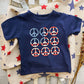 Peace Signs Flag | Toddler Graphic Short Sleeve Tee