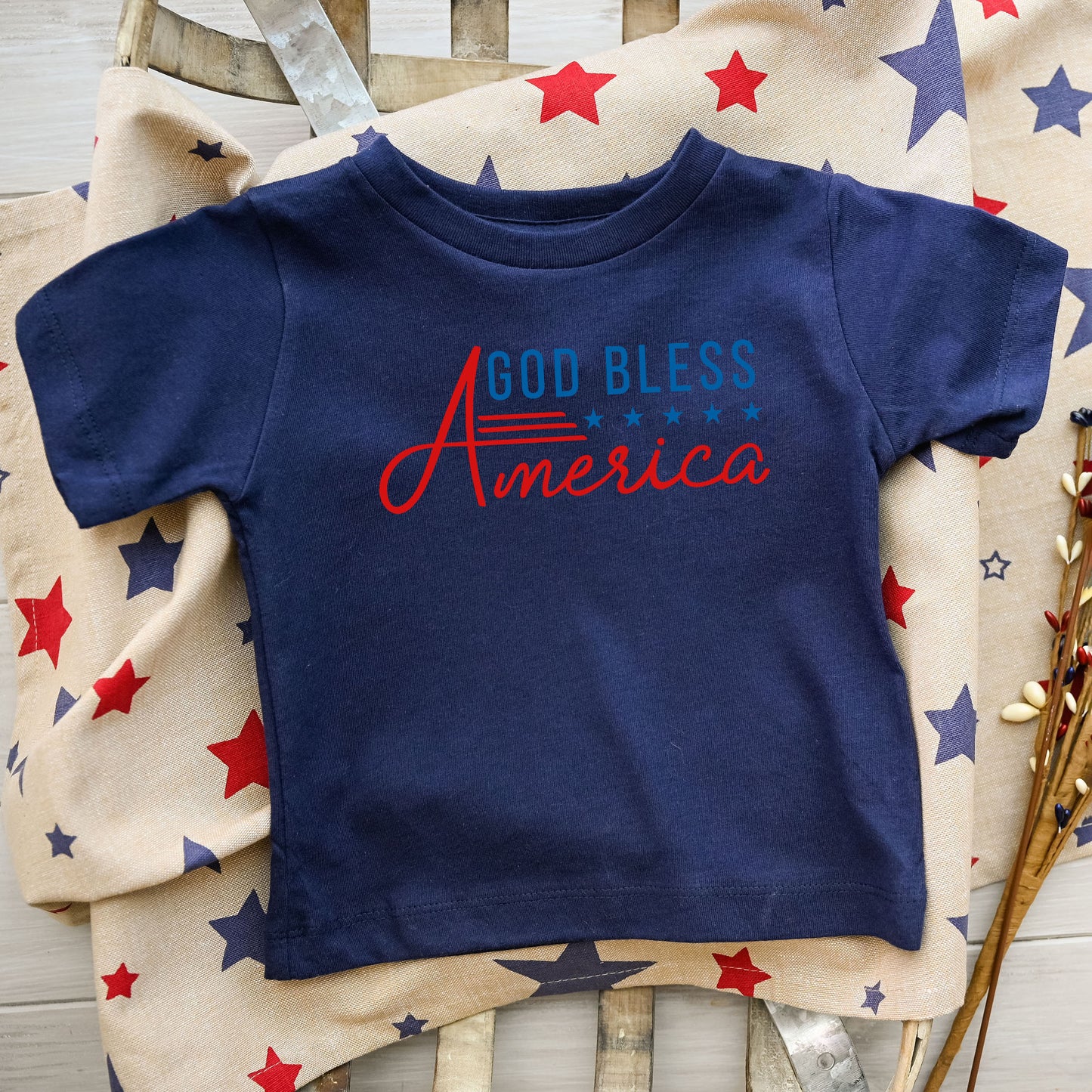 God Bless America Stars And Stripes | Youth Graphic Short Sleeve Tee