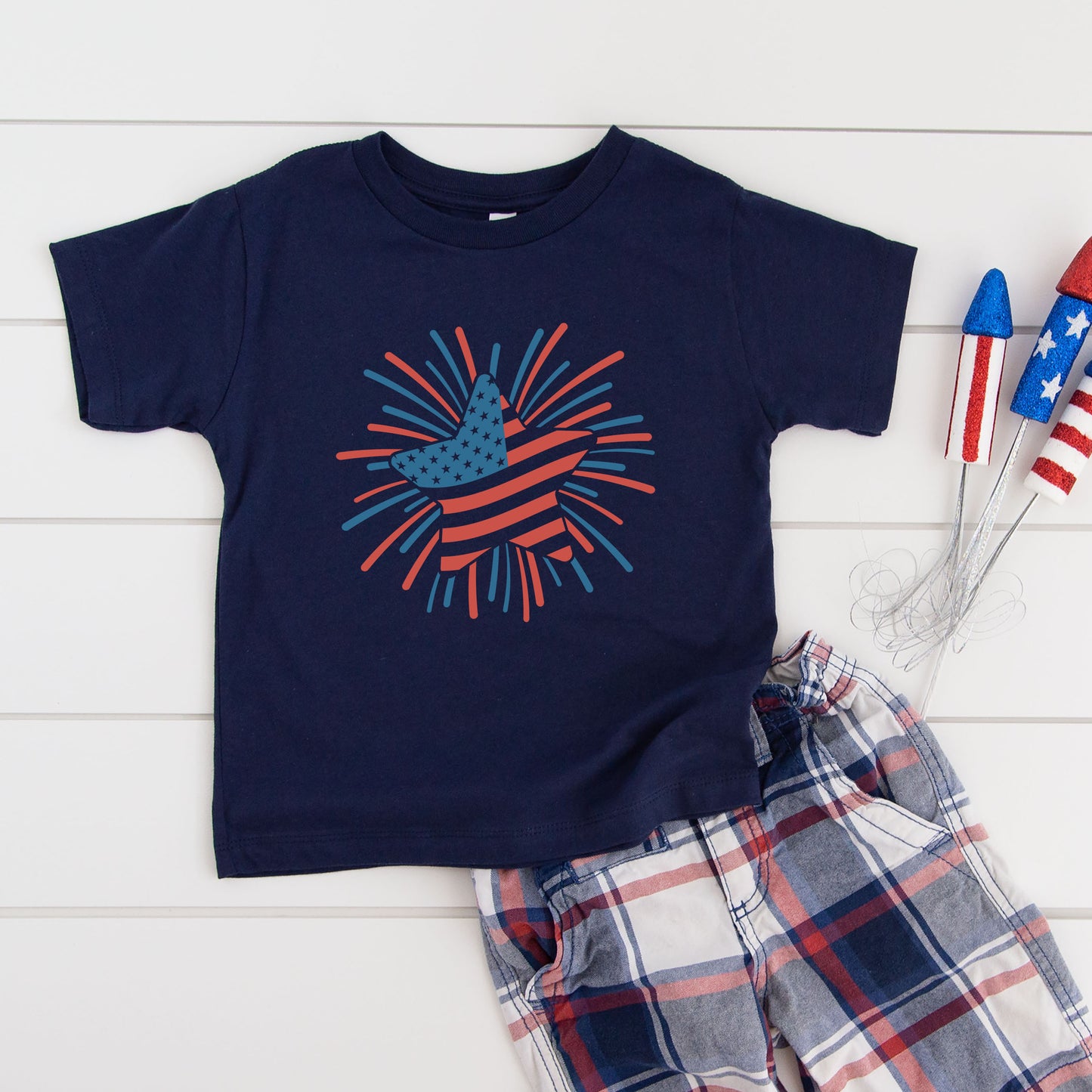 Star Flag Firework | Youth Graphic Short Sleeve Tee