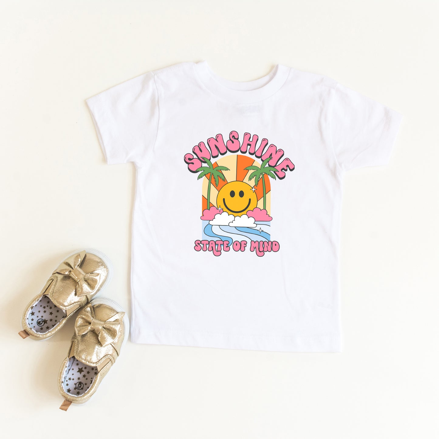 Sunshine State Of Mind Smiley | Toddler Graphic Short Sleeve Tee