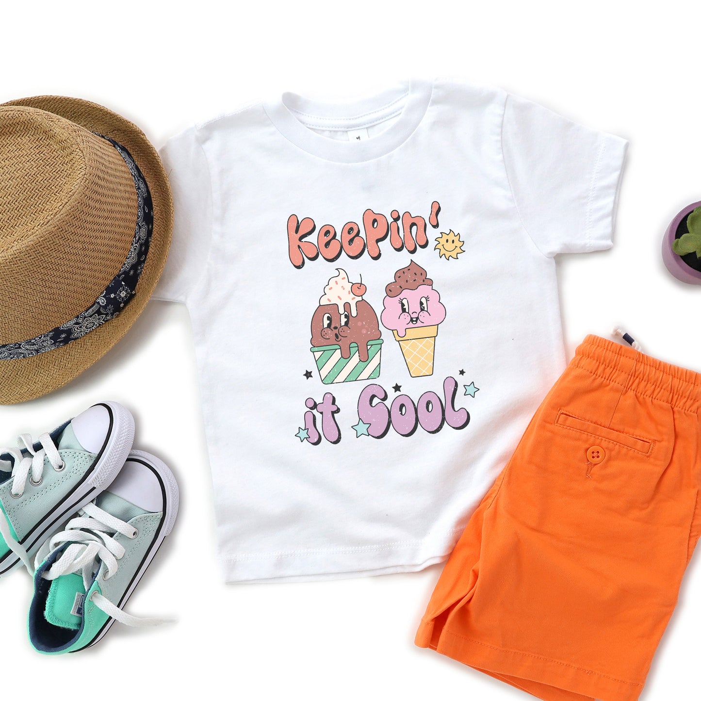 Keepin' It Cool Ice Cream | Toddler Graphic Short Sleeve Tee