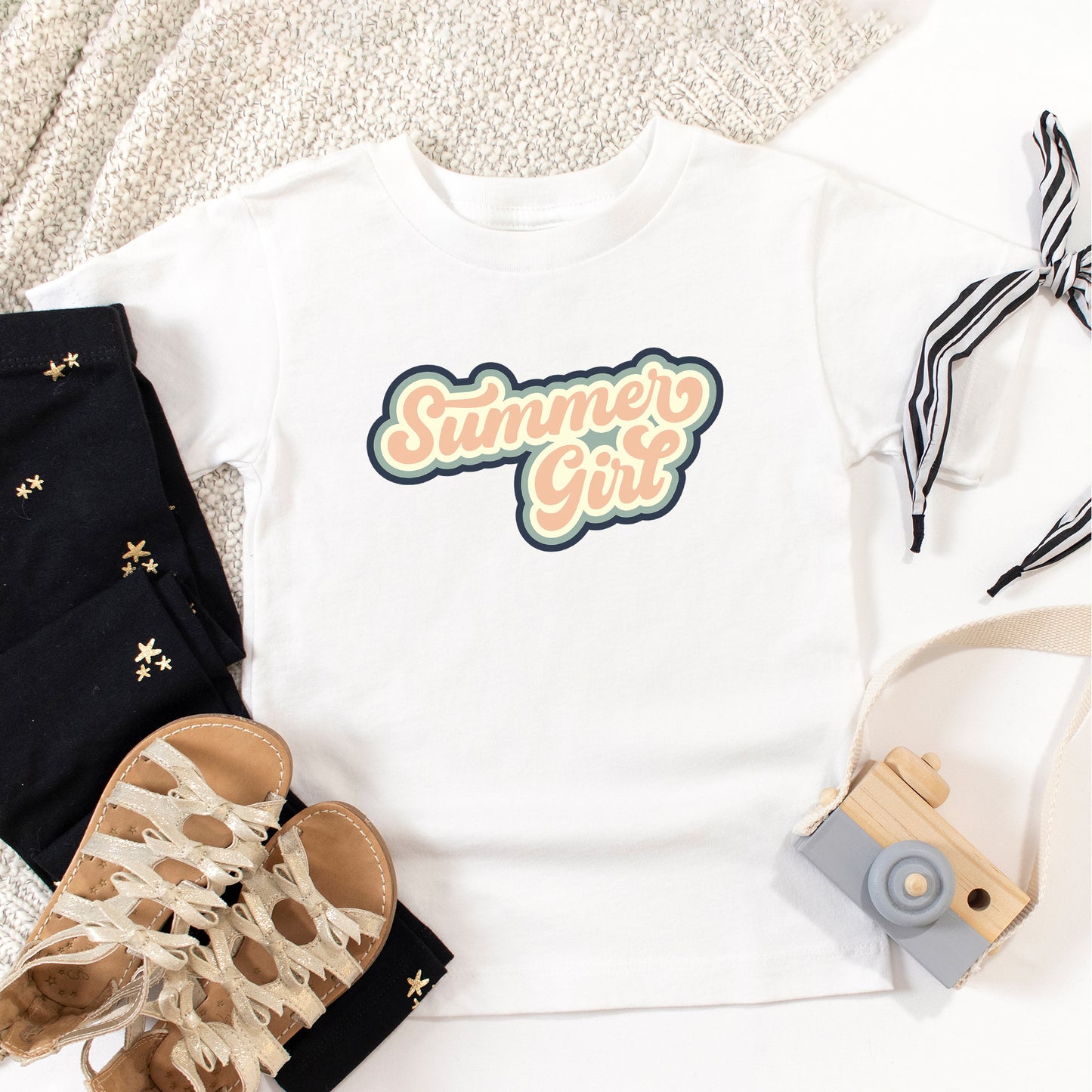 Summer Girl Retro | Toddler Graphic Short Sleeve Tee