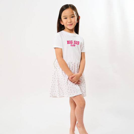 Big Sis Club Puff Print | Toddler Graphic Dress