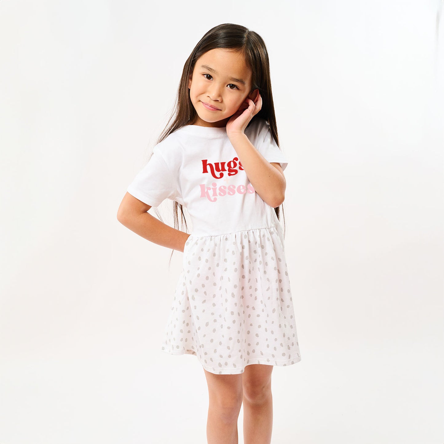 Hugs And Kisses | Toddler Graphic Dress