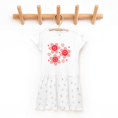 Hippy Flower Valentine | Toddler Graphic Dress