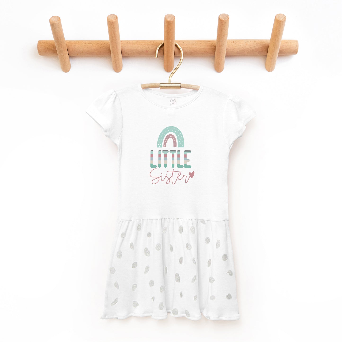 Little Sister Rainbow | Toddler Graphic Dress