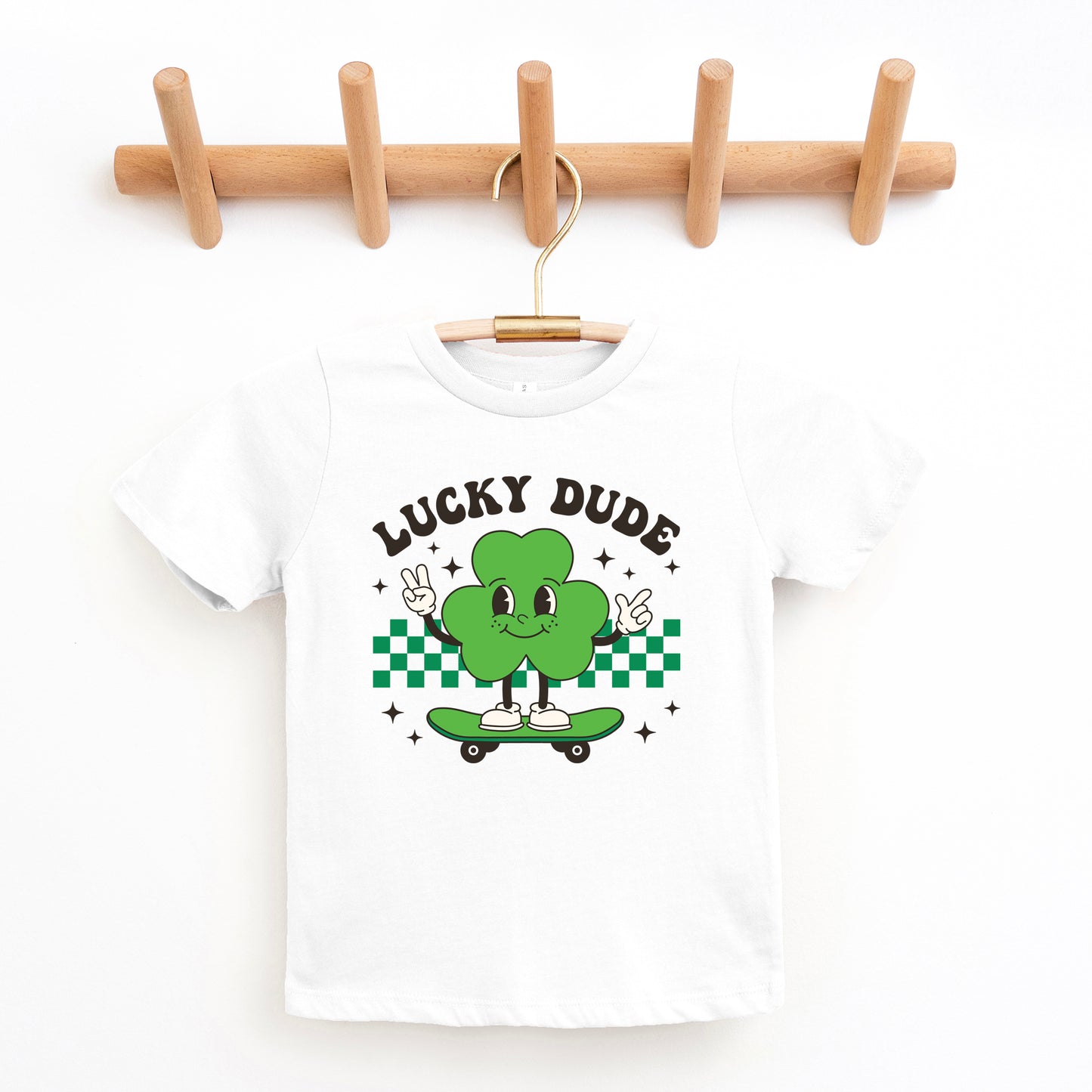 Lucky Dude Skateboard | Toddler Graphic Short Sleeve Tee