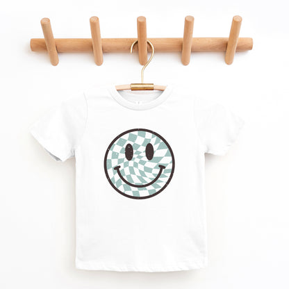 Checker Board Smiley Face | Youth Graphic Short Sleeve Tee