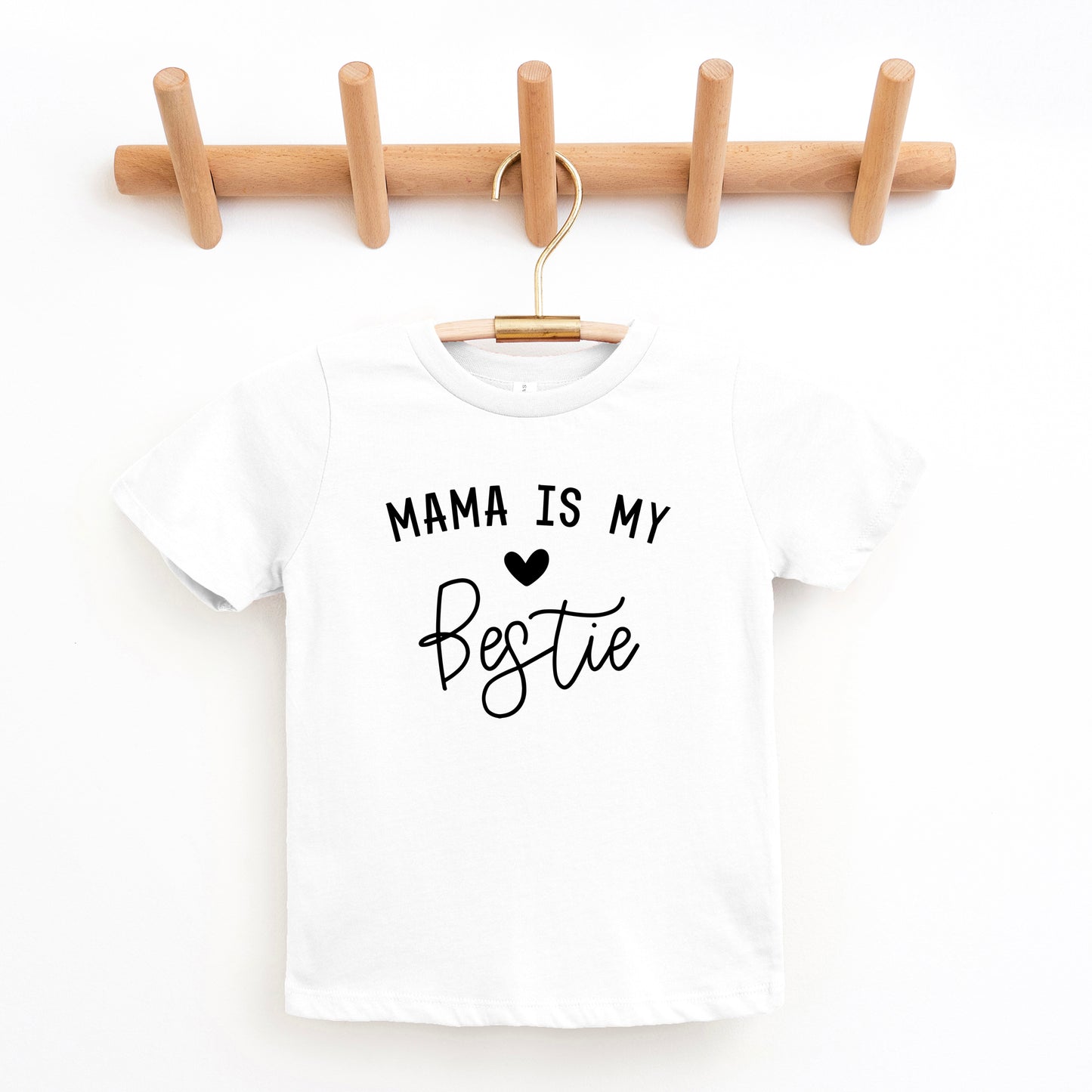 Mama Is My Bestie | Youth Graphic Short Sleeve Tee