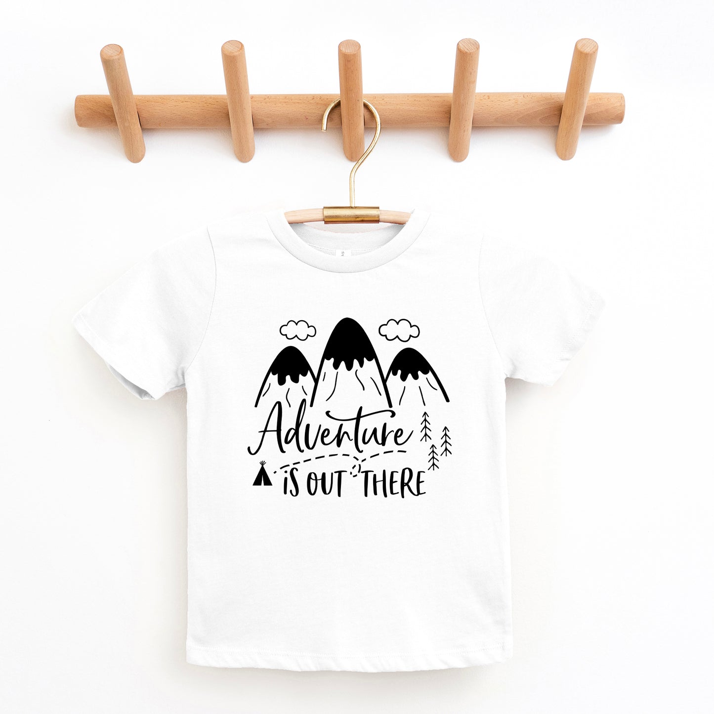 Adventure Is Out There Mountain Trail | Toddler Graphic Short Sleeve Tee