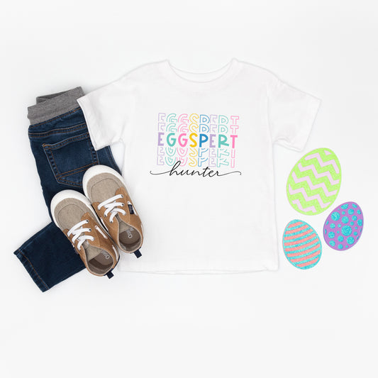 Eggspert Hunter Stacked | Youth Graphic Short Sleeve Tee