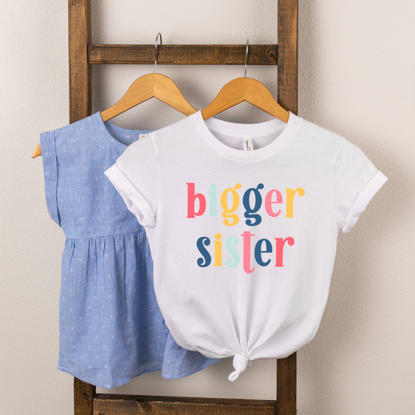 Bigger Sister Colorful | Toddler Graphic Short Sleeve Tee