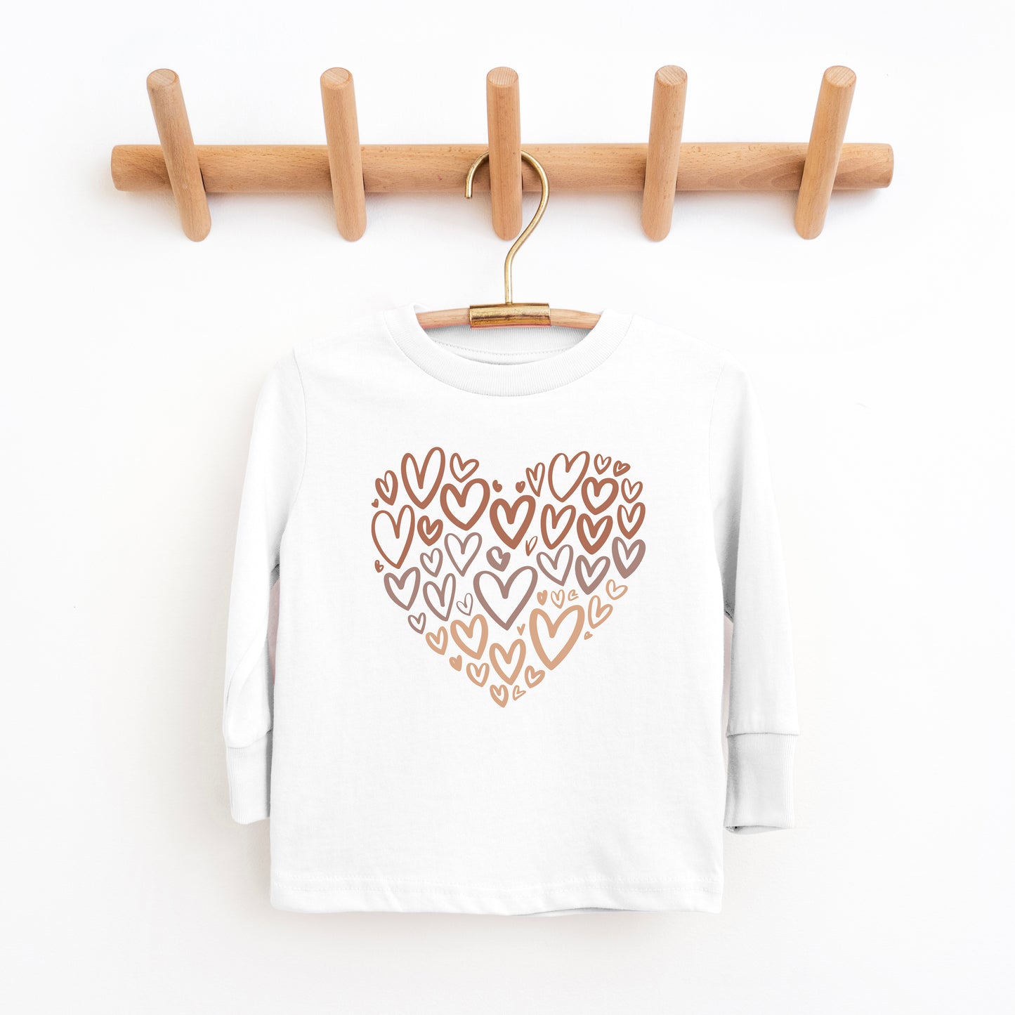 Black History Hearts | Toddler Graphic Long Sleeve Tee