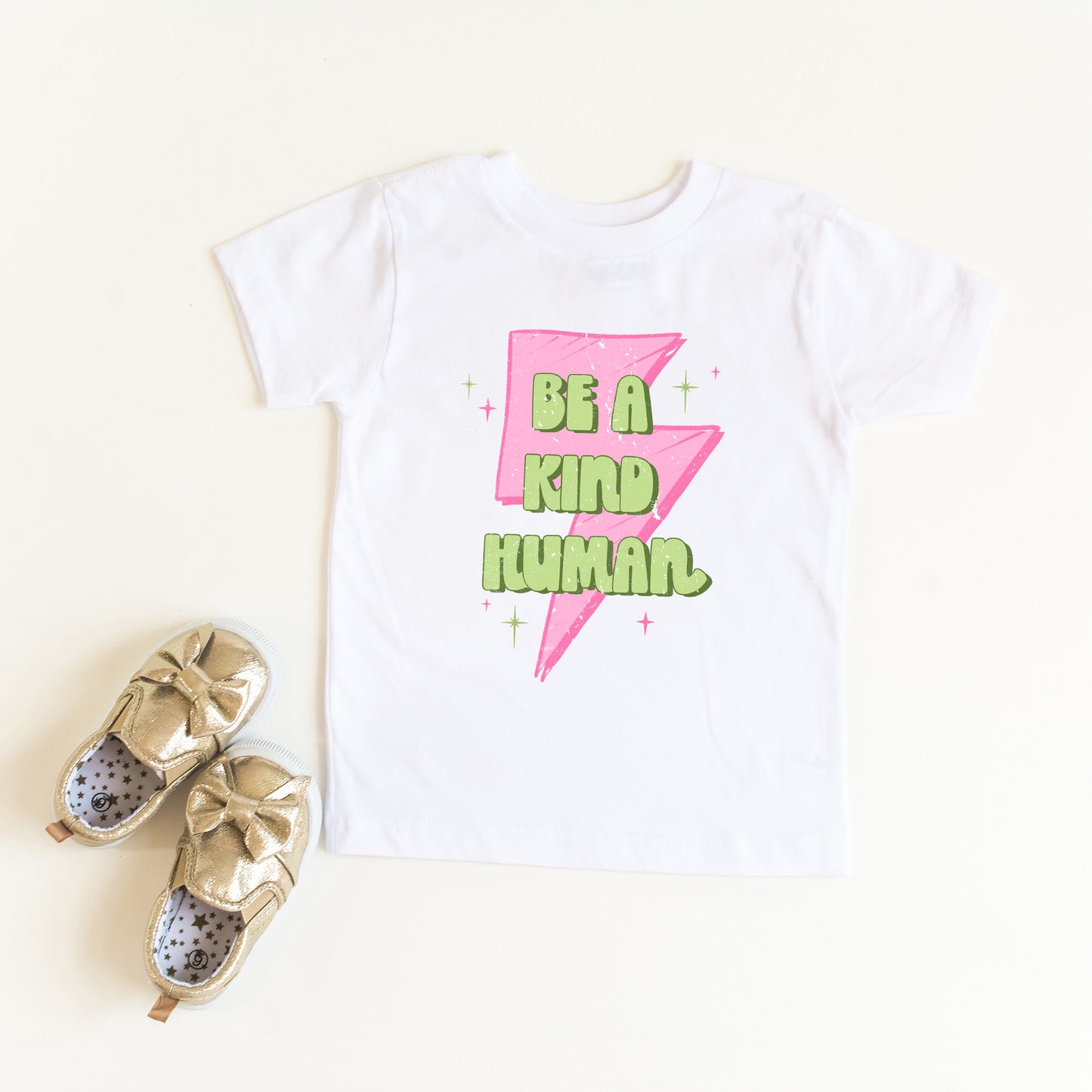 Be A Kind Human Lightning Bolt | Toddler Graphic Short Sleeve Tee