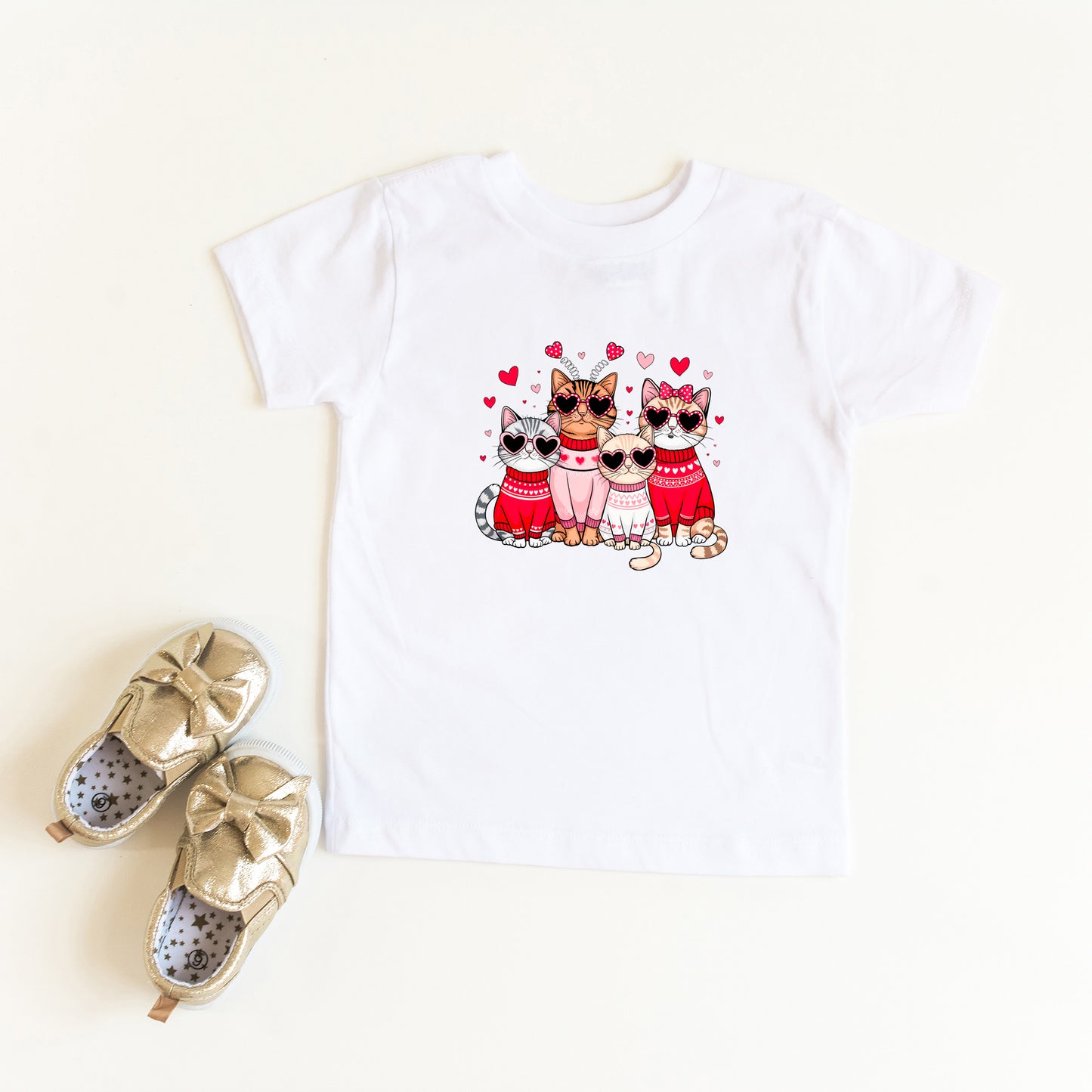 Valentine Kittens | Toddler Graphic Short Sleeve Tee