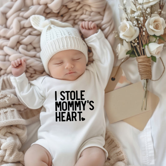 I Stole Mommy's Heart | Baby Graphic Long Sleeve Onesie