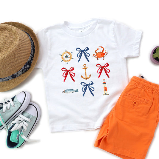 Coquette Nautical Collage | Toddler Graphic Short Sleeve Tee
