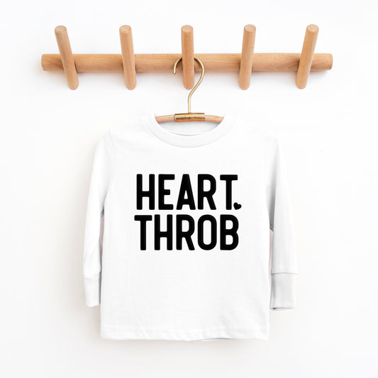 Heart Throb Small Heart Puff Print | Youth Graphic Long Sleeve Tee